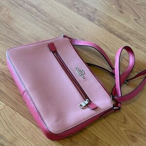 Coach Pink Two-Tone Leather Crossbody